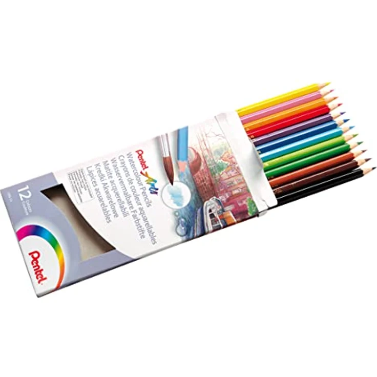 Pentel CB9-12U Bunstifte - wasserlöslich, 12 Farben, aus FSC-zertifiziertem Holz – Bild 4
