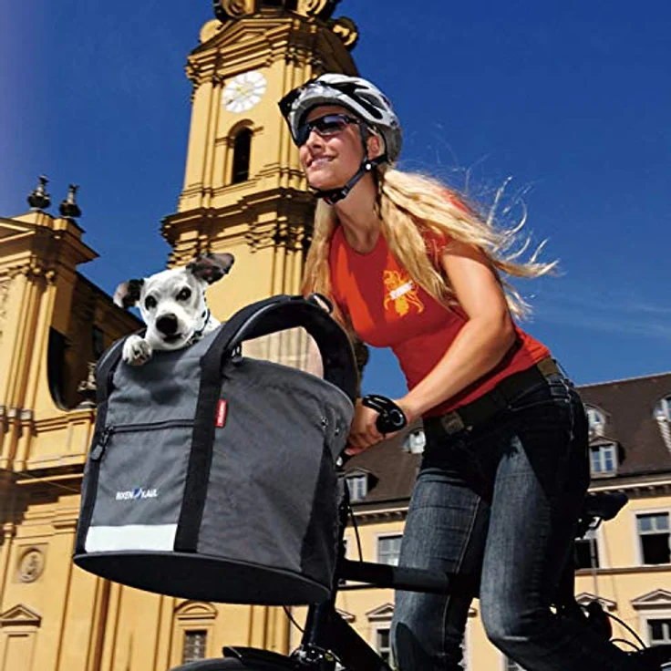 Rixen und Kaul Hundekorb Hundetasche DOGGY grau-schwarz 25x29x38 cm – Bild 5