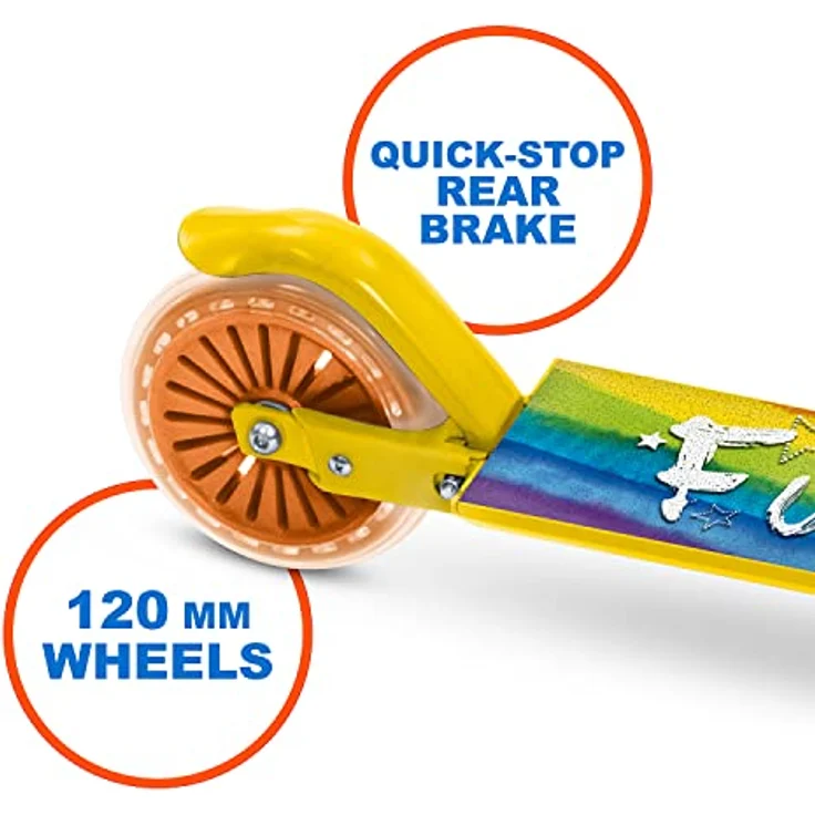 Mondo Scooter Rainbow klappbar Aluminium mit extra Grip für Kinder Mädchen - 28718 – Bild 5