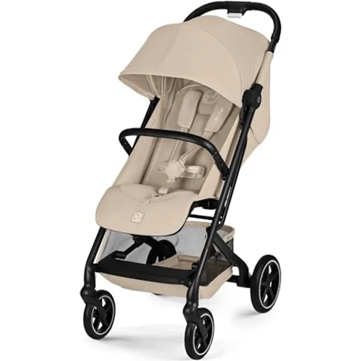 Cybex Beezy Buggy, Modell 2026, leichter Stadt-Buggy mit flacher Liegeposition, Almond Beige, für Kinder bis 22 kg