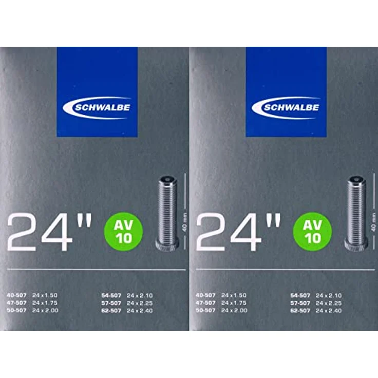 Schwalbe Schlauch AV10 24x1. 50-2. 50" (40/62-507) 24 Zoll AV 40mm – Bild 2
