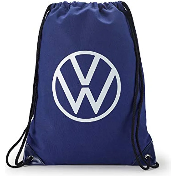 Volkswagen 000087318K Turnbeutel Sportbeutel Tasche Rucksack Beutel, mit neuem VW Logo, blau