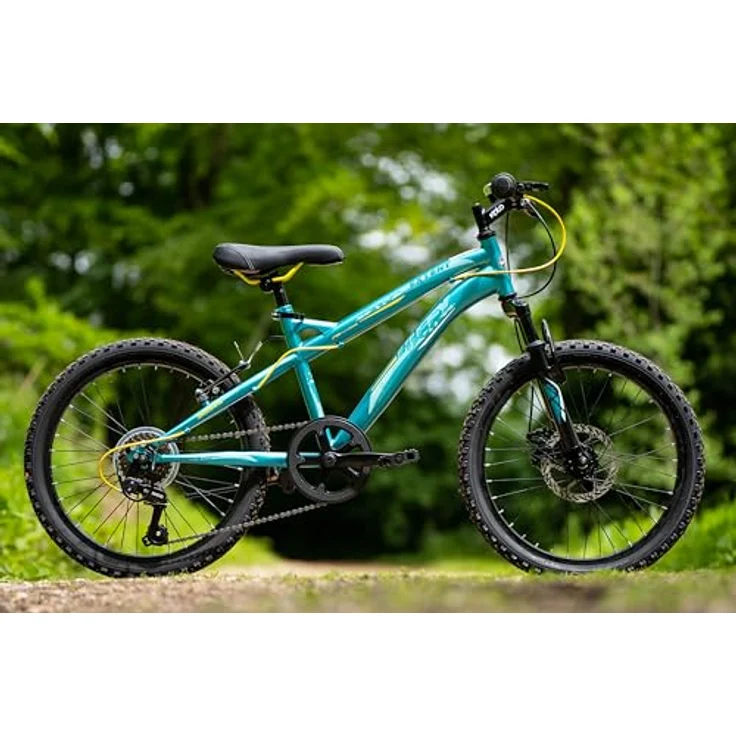 Huffy Extent Junior Mountainbike 20" - Blau 6-Gang, Aqua Metallic Beauty, Präzise Scheibenbremsen – Bild 4