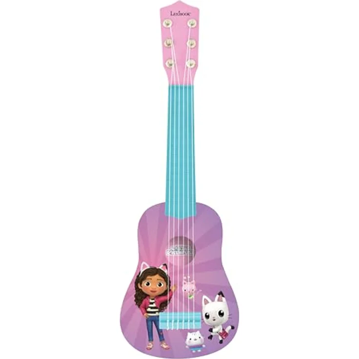 Gabby's Dollhouse Meine erste Gitarre, 21" Kinder-Gitarre in leuchtenden Farben mit süßen Motiven, Musikspielzeug – Bild 1