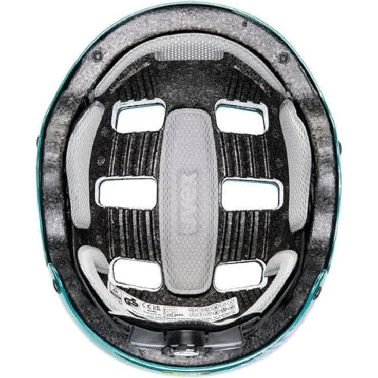 uvex Kid 3, robuster Fahrradhelm für Kinder mit individuellem Größenanpassungssystem, waschbarer Innenausstattung, Teal-Silver, 55-58 cm – Bild 4