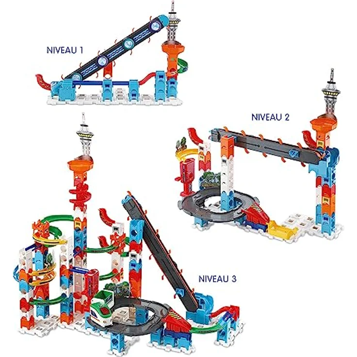 VTech - Marble Rush, Elektronische Kugelschaltung Super Sky Tower Set XL300E, 143 Teile, 10 Bälle, Geschenk für Kinder ab 4 Jahren – Bild 2