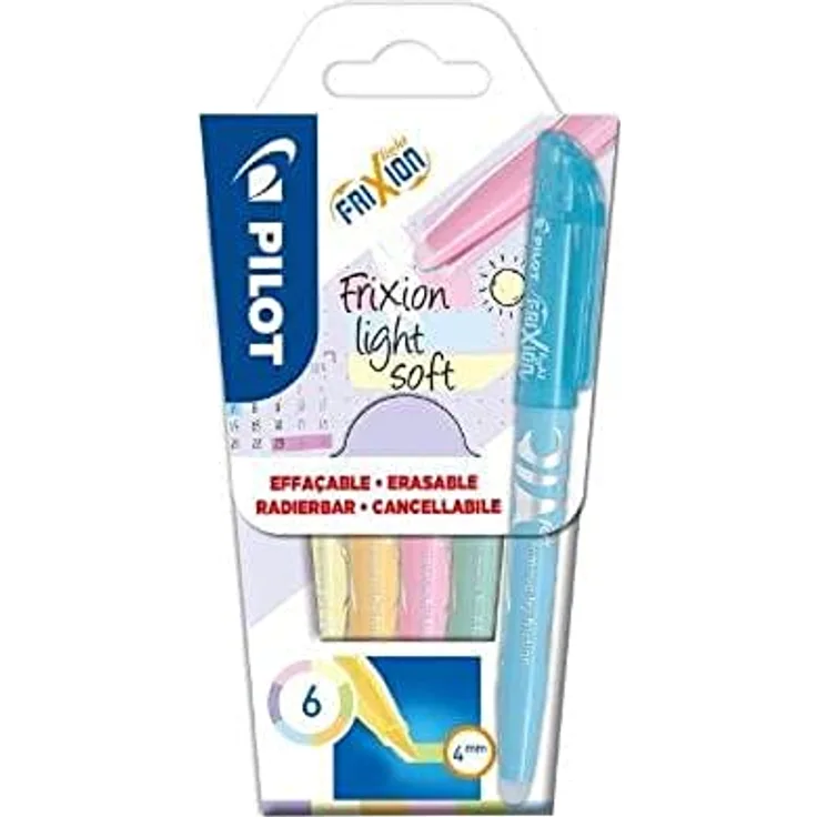 Pilot Frixion Highlighter Pastellfarben leicht weich radierbar