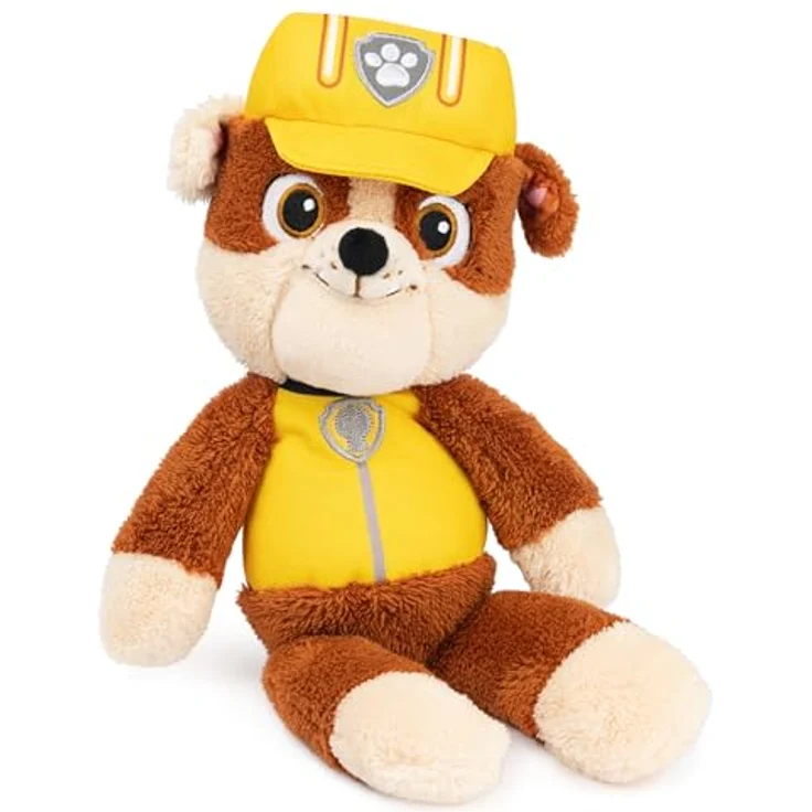 GUND PAW Patrol Schlenkerplüsch Rubble, 30 cm - hochwertiges Plüschtier aus weichem Velours-Frottee mit gestickten Augen, original im Look der TV-Serie, für Kinder ab 1 Jahr – Bild 1