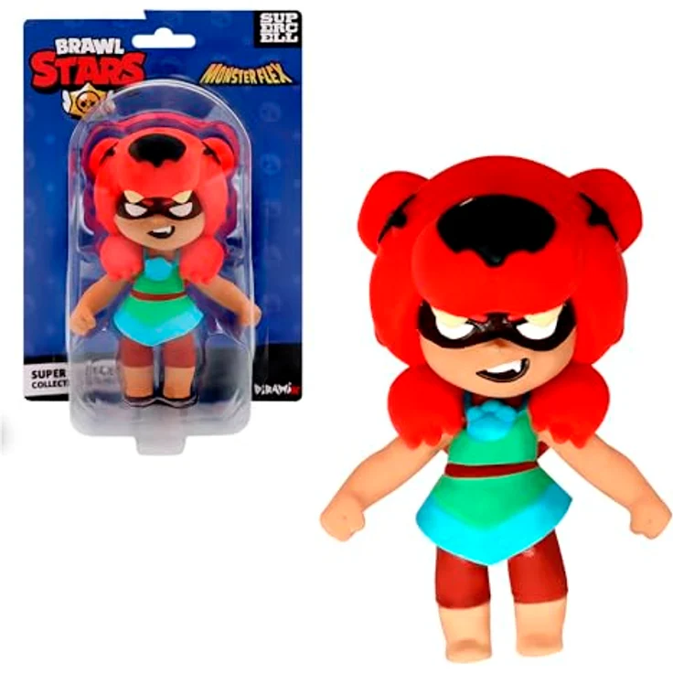 Bizak Monsterflex Brawl Stars Nita Sammelfigur, super elastisch und ausziehbar, 13 cm, für Sammler und Kinder ab 8 Jahren, 10 Figuren zum Sammeln – Bild 1