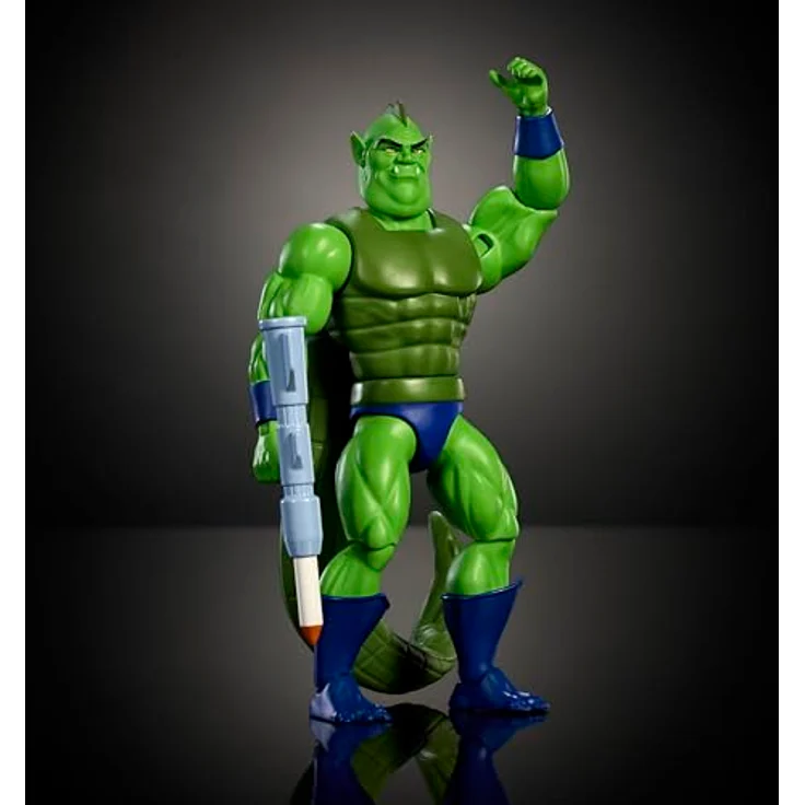 Masters of the Universe Origins Whiplash Actionfigur, ca. 14 cm groß, detailreiches Design mit Schwanz und Raketenwerfer, Cartoon-Kollektion, JBM95 – Bild 4