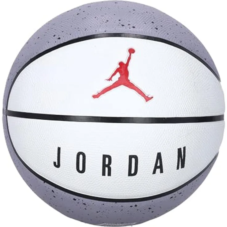 Jordan Nike 9018/10 Playground 2.0 Basketball - Cement Grey/White/Black, Grip on Asphalt and Hardwood, Concave Grooves, Superior Ball Control