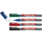 edding 361 Whiteboardmarker Set - bunte Farben - 4 Whiteboard Stifte - Rundspitze 1 mm - Boardmarker abwischbar - für Whiteboard, Flipchart, Magnettafel, Memoboard - Sketchnotes - nachfüllbar