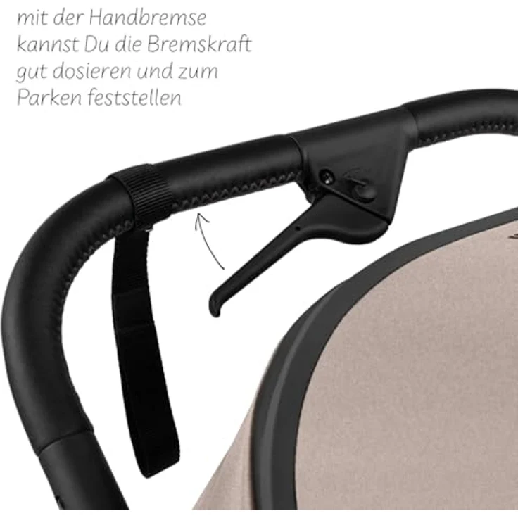 ABC Design Sportbuggy Salsa 5 Run, Kinderwagen mit Luftreifen und 5-Punkt-Gurtsystem, Camel – Bild 12