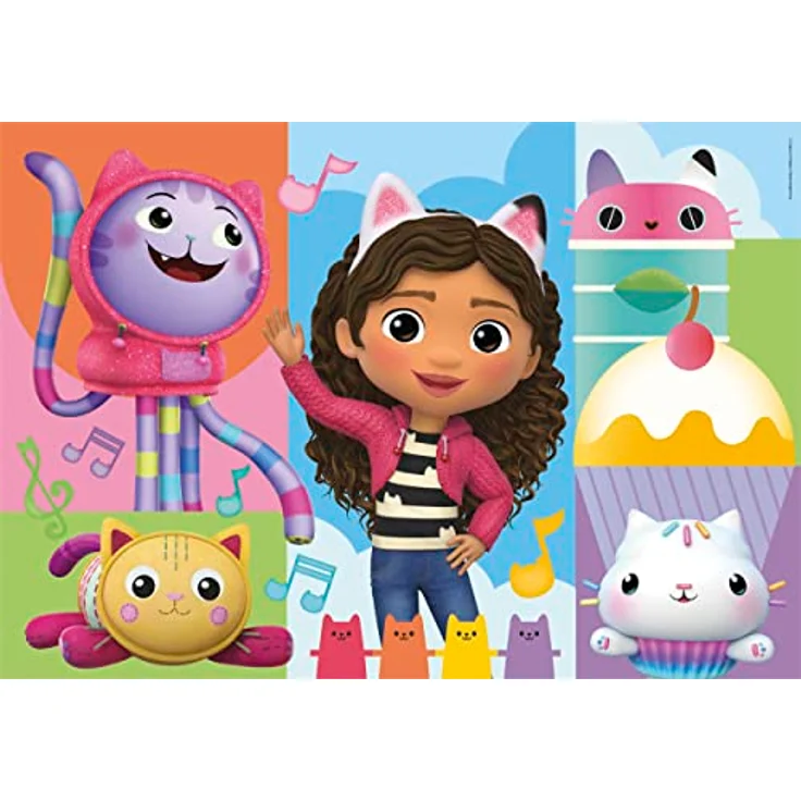 Clementoni DreamWorks Gabby's Dollhouse - 2 Puzzle mit 60 Teilen für Kinder ab 4 Jahren, Buntes Kinderpuzzle mit besonderer Leuchtkraft – Bild 2