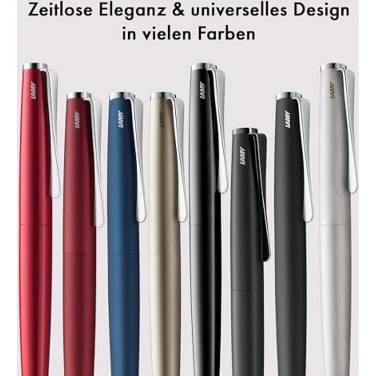 Lamy Kugelschreiber Studio LX, Edelstahl mit mattem schwarzen Softlack-Finish, nachfüllbar, M-Feder – Bild 6