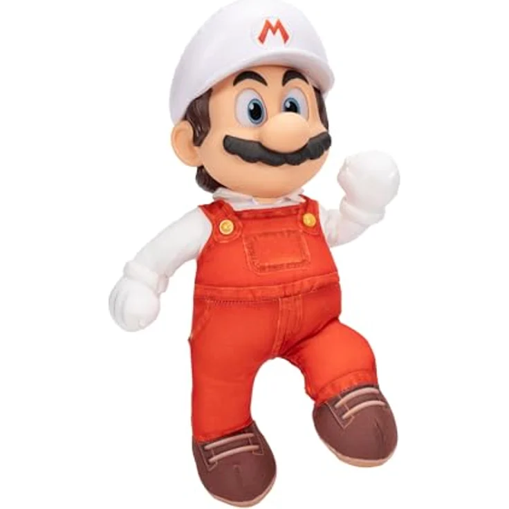 Jakks Pacific „Super Mario Galaxy“-Film: 35 cm großes, bewegliches Plüschtier – FIRE MARIO mit authentischen Details, für Kinder ab 3 Jahren – Bild 1