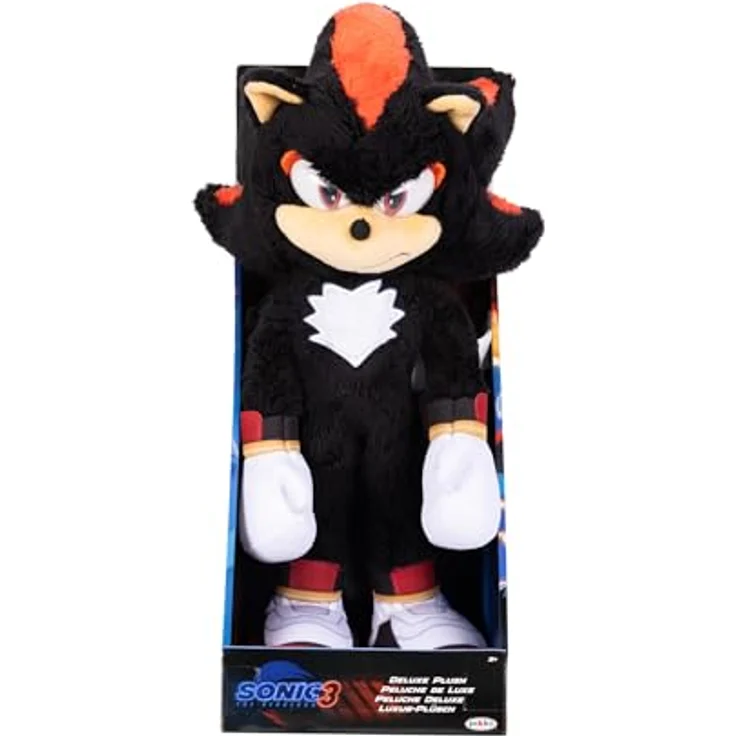 Jakks Pacific Sonic 3 The Hedgehog Deluxe-Shadow-Plüschtier, 33 cm, offiziell lizenziert, mit realistischen Acrylaugen, Sammlerstück ab 3 Jahren – Bild 4