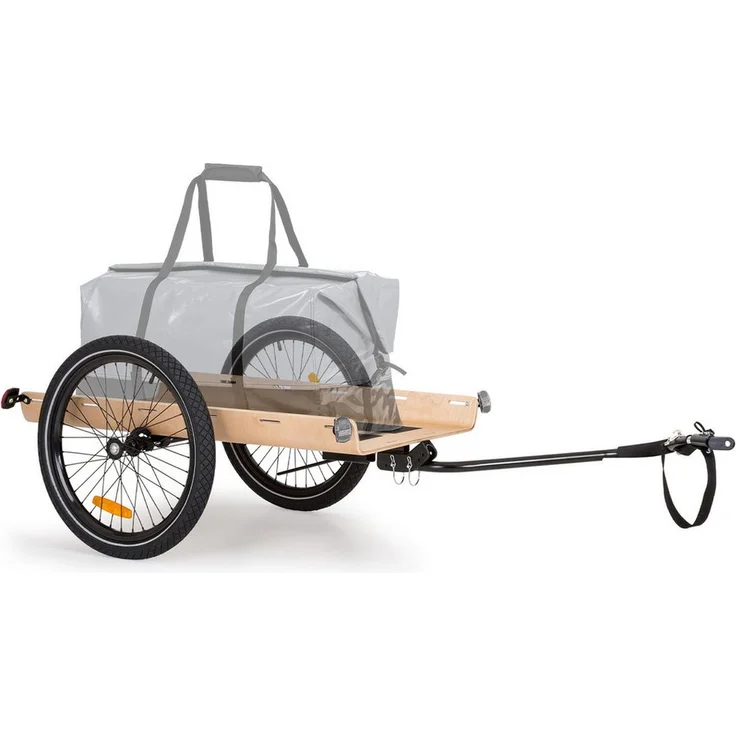 KLARFIT Fahrradkinderanhänger Companion Travel L Lastenanhänger, 40 kg Traglast, 16" Reifen, Multiplexholz