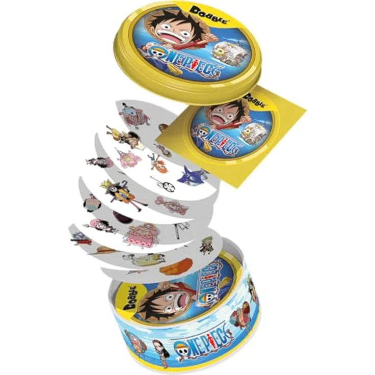 Asmodee Dobble One Piece, Familienspiel für 2-8 Spieler ab 6 Jahren, schnelles Reaktionsspiel mit 15 Minuten Spielzeit, mehrsprachige Metalldose – Bild 5