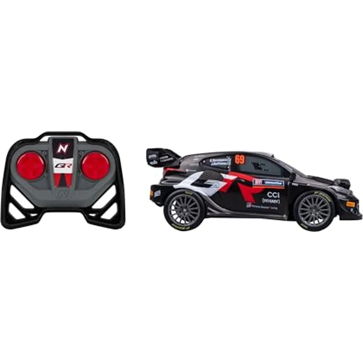 Nikko Night Mode RC- Toyota GR #69 Rovanperä, ferngesteuertes Auto im Maßstab 1:18 mit LED-Rennlichtern und 2,4 GHz Präzisionscontroller – Bild 8