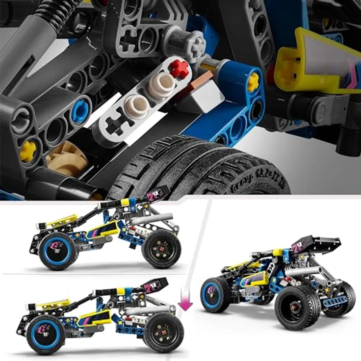 LEGO Technic Offroad Rennbuggy, Auto-Spielzeug für Kinder, Bausatz zum Bauen eines Buggy-Rennautos, Geschenk für 8-jährige Jungs und Mädchen, Rally-Auto-Modell 42164 – Bild 4