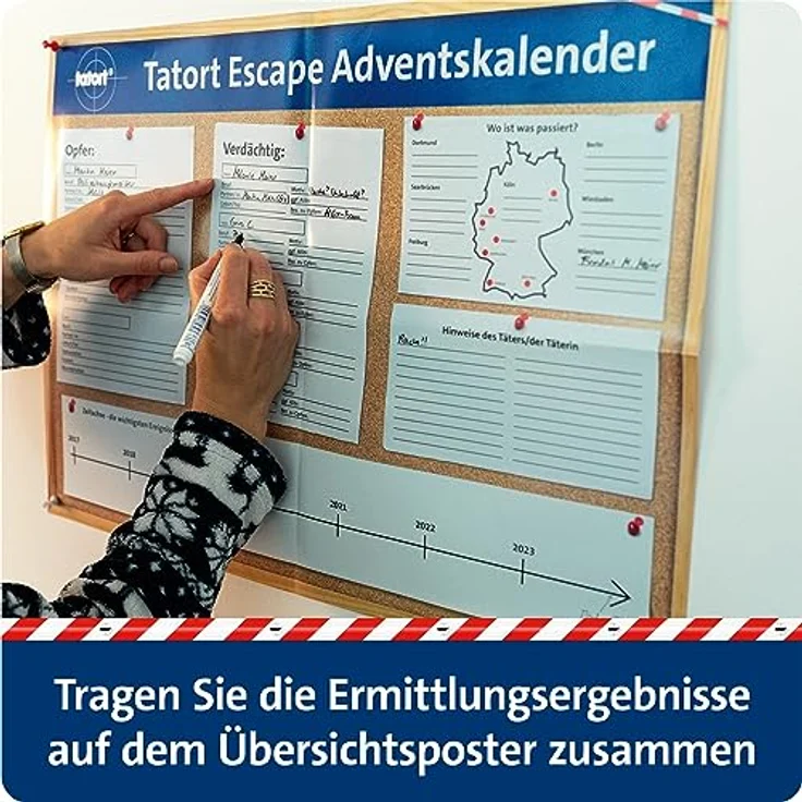 FRANZIS 67197 - Tatort Adventskalender, Tod unter dem Weihnachtsstern, Escape Room Adventskalender mit 24 spannenden Rätseln für die Adventszeit – Bild 7