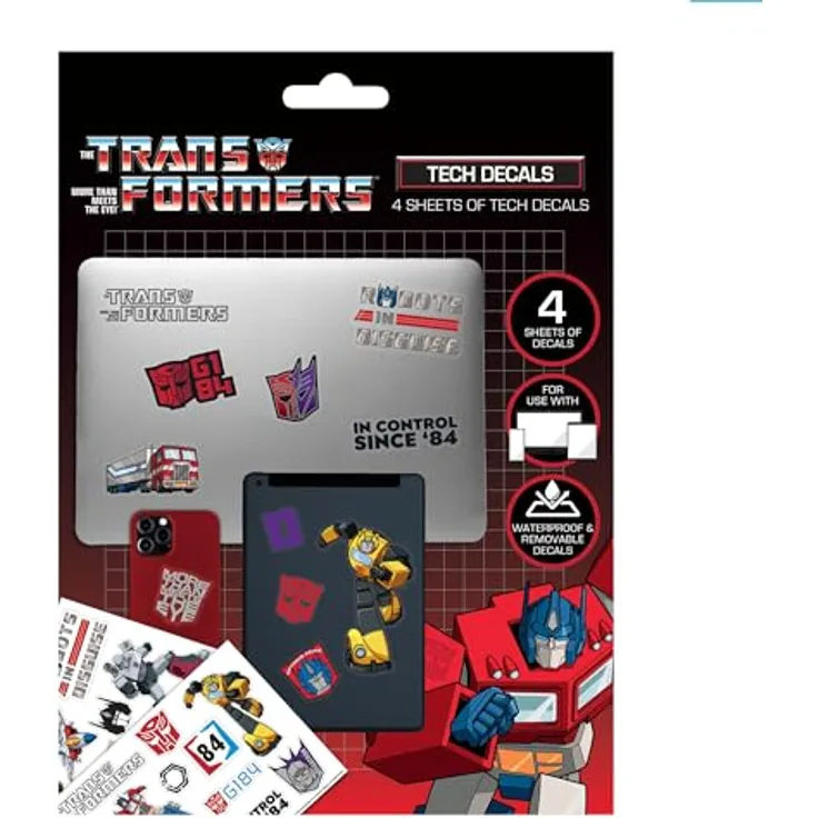 Transformers Sticker Set, Über 50 wasserfeste Aufkleber im Design von Optimus Prime & Co., Offizielles Merch