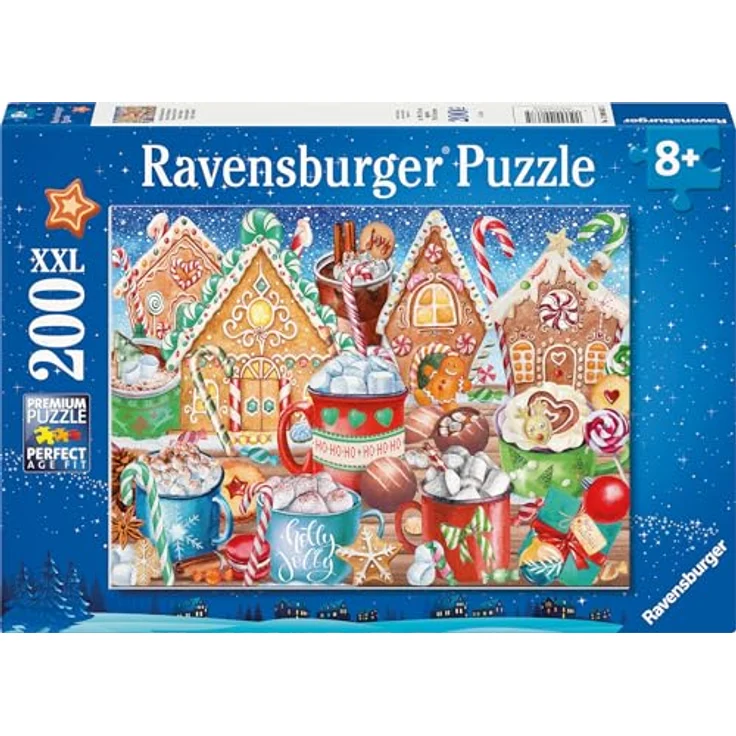 Ravensburger Kinderpuzzle - 12000867 Süße Weihnachten - 200 Teile XXL Puzzle für Kinder ab 8 Jahren, Weihnachtspuzzle für Kinder, langlebiges extradickes Material, altersgerechte Puzzleteile, Format 49 x 36 cm – Bild 1