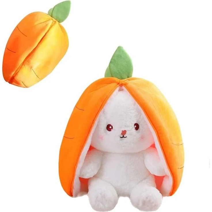 Triton-X Plüschfigur Hase in Karotte, ca. 25 cm, für Babys ab 0 Jahren