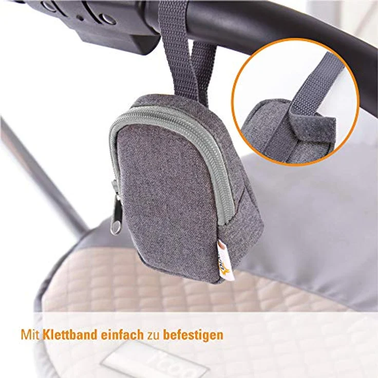 DIAGO Deluxe Schnullertasche, Grau – Bild 6