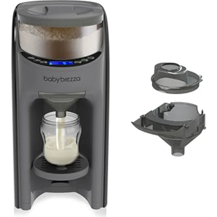 Baby Brezza Flaschenwärmer, Automatischer Flaschenzubereiter mit 2 Milchpulvertrichtern, klumpenfreies Mischsystem für 60-300 ml, BPA-frei, individuell einstellbare Temperatur – Bild 1
