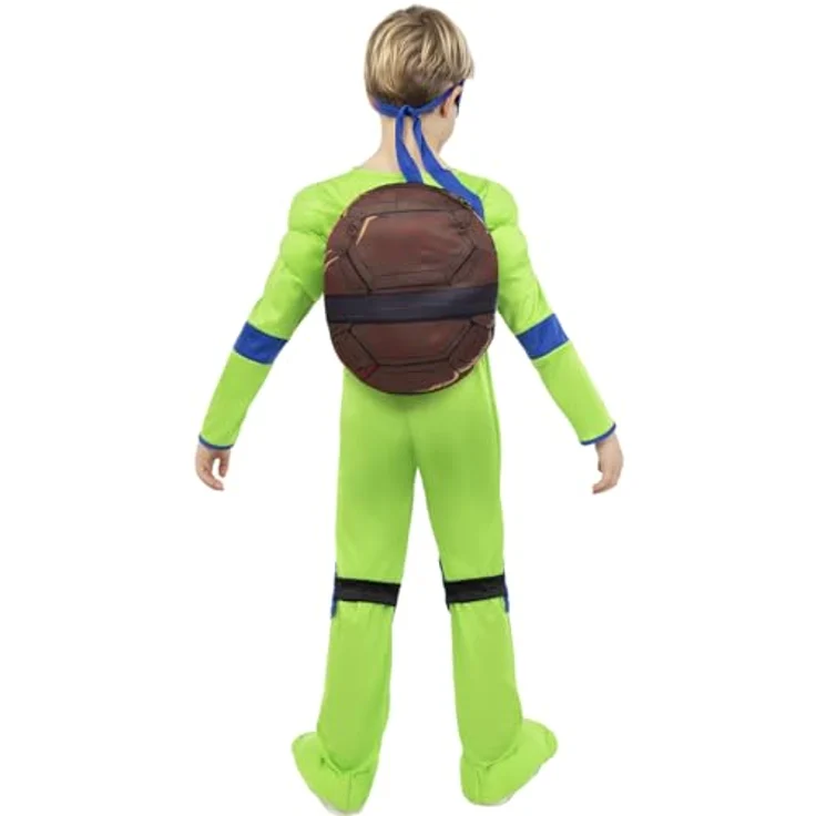 Funidelia Leonardo Kostüm - Teenage Mutant Ninja Turtles für Jungen - Größe 3-4 Jahre, Grünes Kostüm für Kinder mit Maske, Panzer & Zubehör – Bild 5