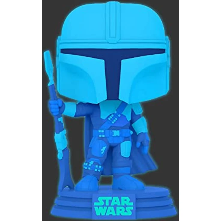 Funko Pop Star Wars The Mandalorian Holographic #345, Sammelfigur mit leuchtendem Hologramm in exklusiver Entertainment Earth Edition – Bild 5