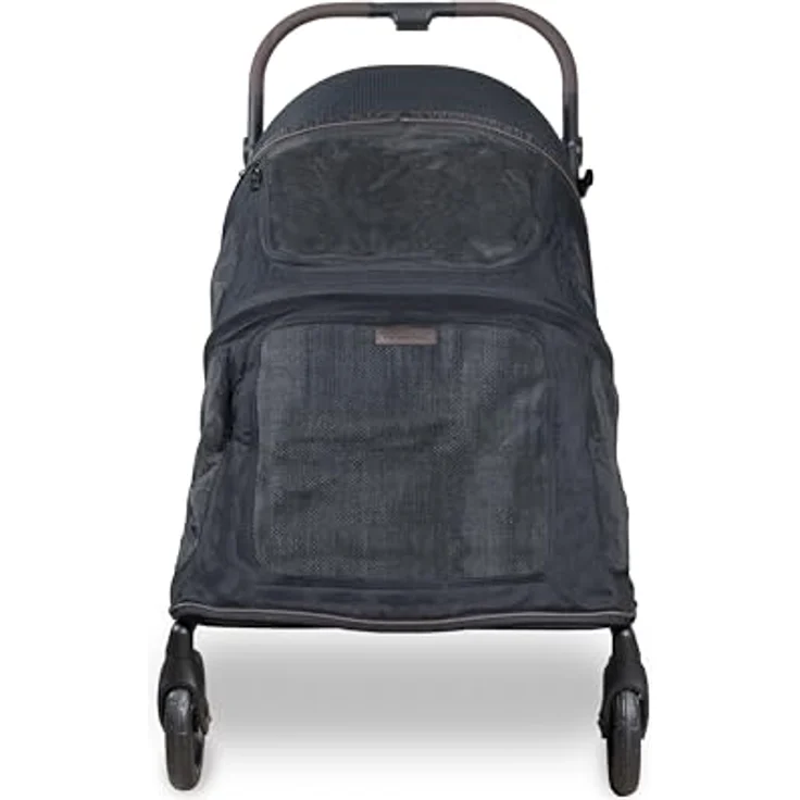 WONDERFOLD PFL Pet Large Premium Flat Fold Stroller, Tier-Buggy in Schwarz, Textil, 65x111x85 cm – Bild 2