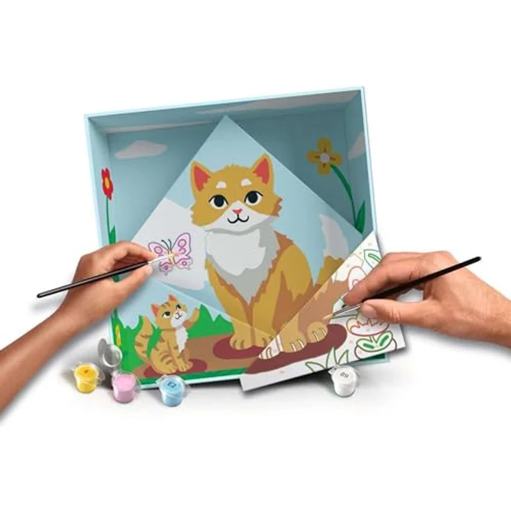 Ravensburger CreArt Malen nach Zahlen Set, Do it together, Katze, ab 7 Jahren, Made in Europe – Bild 3