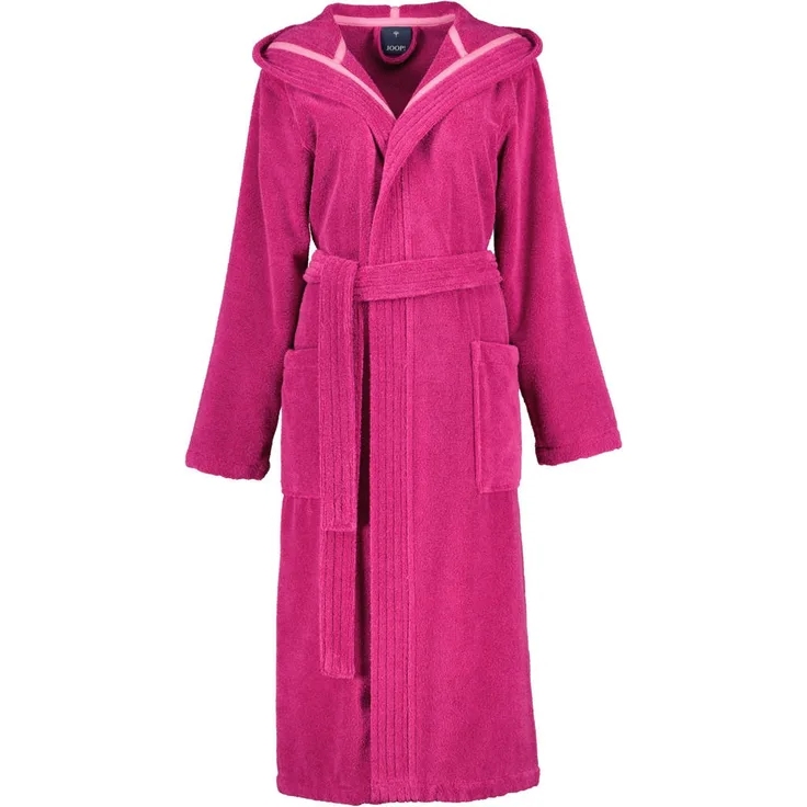 Joop! Damen-Bademantel 1649, Rosa, Kapuze, aus Walkfrottier, Gr. XS