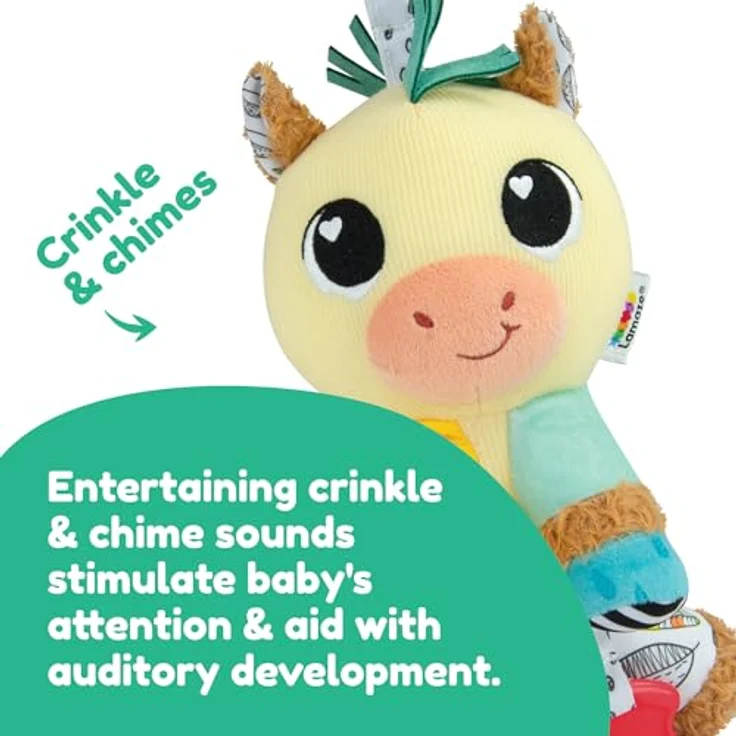 Lamaze L27498 Carson The Clydesdale Spielzeug, Multicolor - Baby Sensory Spielzeug mit Beißring und Glockenton – Bild 5