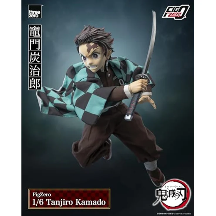 ThreeZero Demon Slayer: Kimetsu no Yaiba FigZero Actionfigur 1/6 Tanjiro Kamado, detailreiche Nachbildung aus PVC, ABS und Metall, 27 cmhöhe, inklusive Zubehör – Bild 16