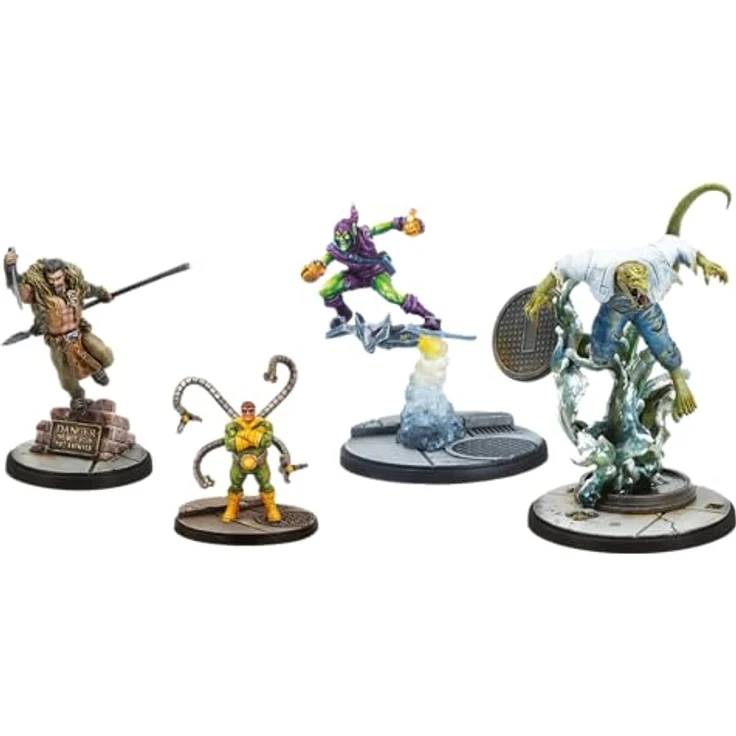 Atomic Mass Games AMGD2109 Marvel: Crisis Protocol - Spider-Foes Affiliation Pack mit 4 Miniaturen von Doctor Octopus, Green Goblin, Kraven der Jäger und Lizard – Bild 6