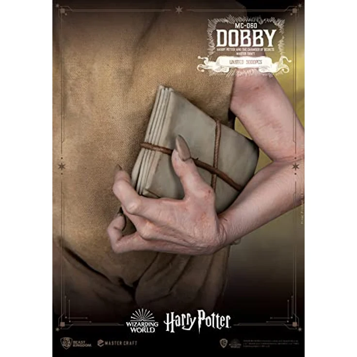 Beast Kingdom Toys Harry Potter Master Craft Dobby Statue, 39 cm, Golden, limitiert auf 3000 Stück – Bild 6