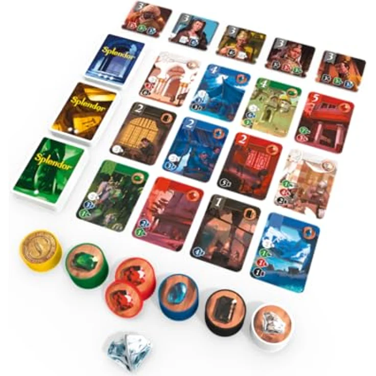 Rebel SPLENDOR Spiel Basisversion Original Standard, Brettspiel mit 90 Entwicklungskarten und strategischem Gameplay – Bild 7
