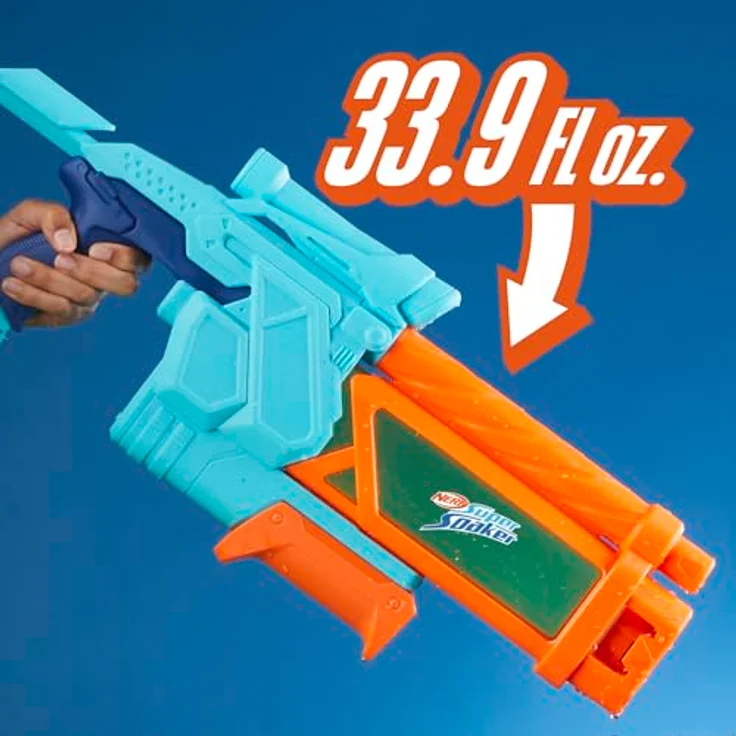 Super Soaker Nerf Super Soaker Mega Dunk-Fill Wasserblaster, 1005 ml Tankkapazität mit Pump-Action und Zielfernrohr – Bild 5