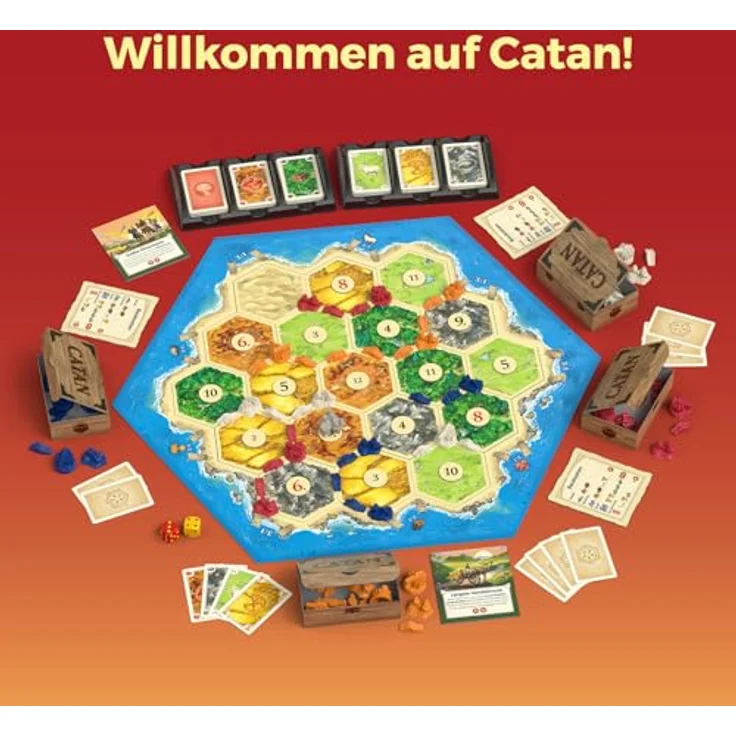 KOSMOS Catan - Das Spiel, Basisspiel Siedler von Catan, Strategiespiel für 3-4 Personen ab 10 Jahren, Brettspiel-Klassiker, Familienspiel, Gesellschaftsspiel – Bild 3