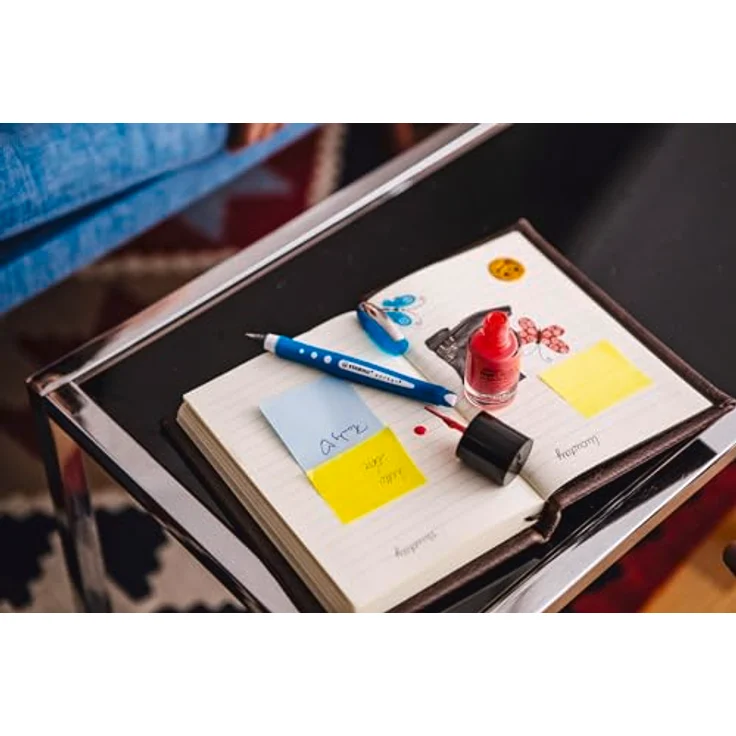 STABILO worker+ colorful, Tintenroller mit ergonomischem Griff und 0,5 mm Strichbreite, 10er Pack, rot – Bild 4