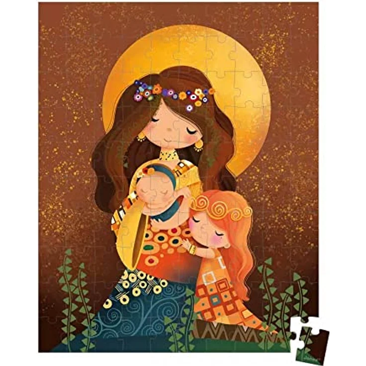 Janod Puzzle inspiriert von Klimt, 100-teiliges Lernspiel zur Förderung von Geduld und Fingerfertigkeit, FSC-zertifiziert, für Kinder ab 6 Jahre, J02577 – Bild 2