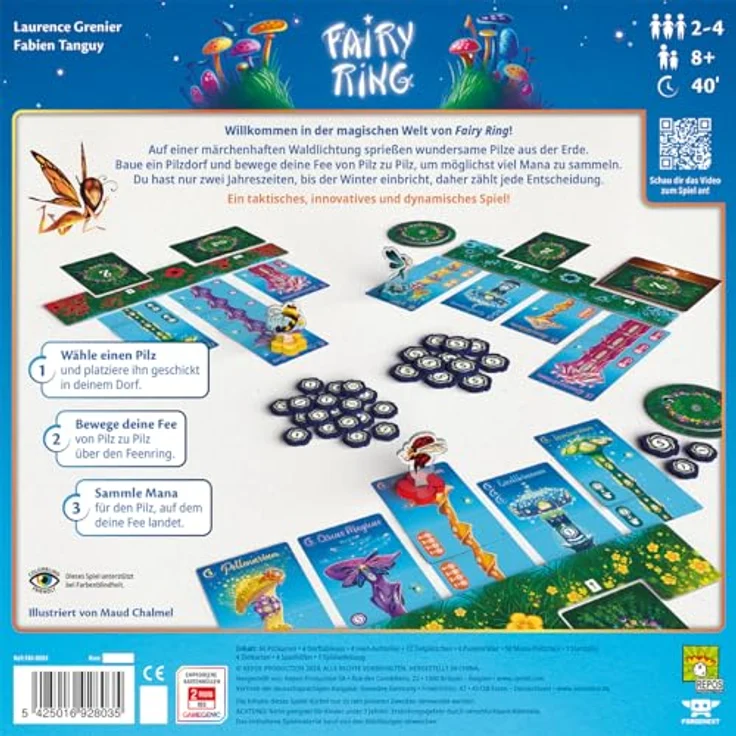 Repos Production FAI-DE01 Spiel, Bunt, Taktisches Familienspiel mit Feen und Pilzen – Bild 2