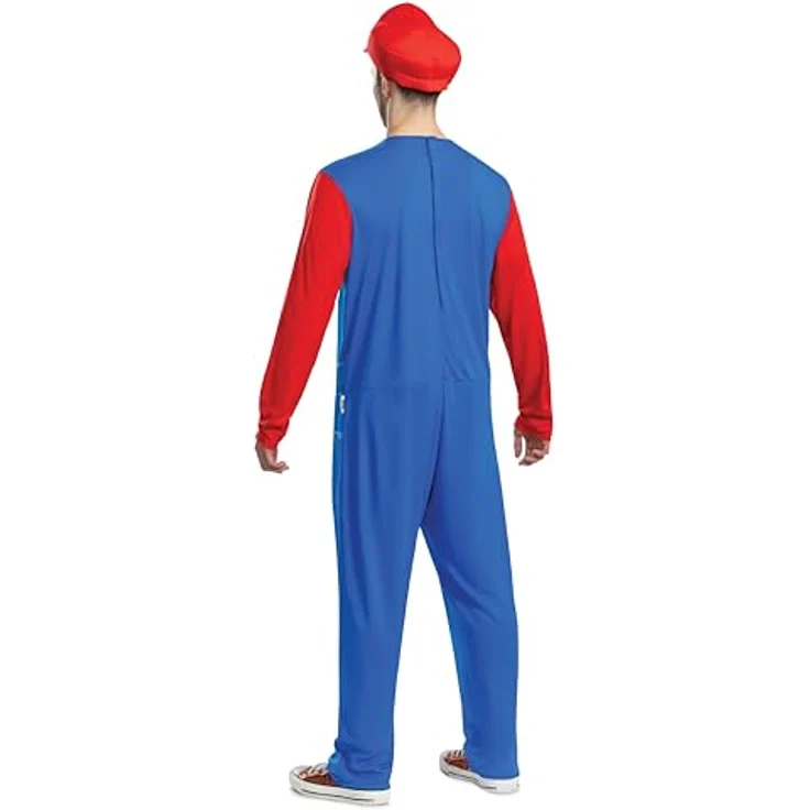 Disguise Mario Kostüm für Erwachsene, offizielles Super Mario Bros Elevated Classic mit maßgeschneiderter Overall, Größe L/XL – Bild 2