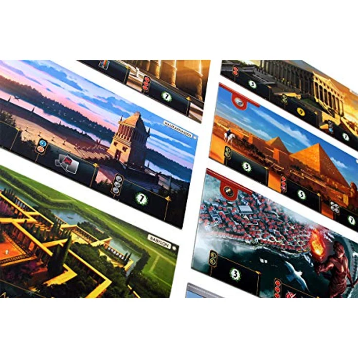 Repos Production 7 Weltwunder, Brettspiel (polnische Edition 2020) für 3-7 Spieler, strategisches Familienspiel, ab 10 Jahren, Spielzeit 30 Min. – Bild 4