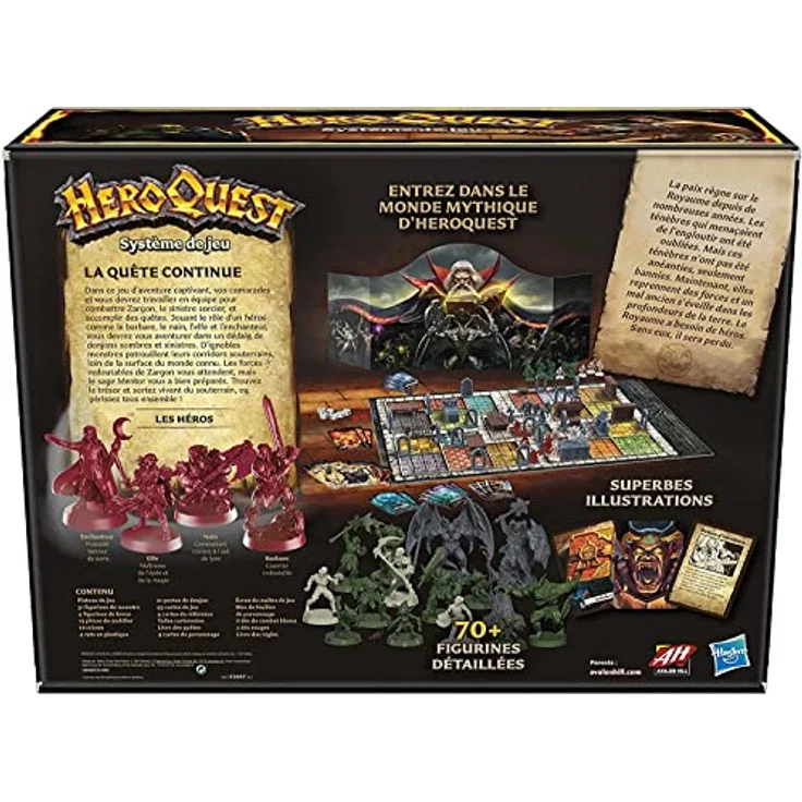Hasbro Avalon Hill, HeroQuest Spielsystem, Fantastisches Abenteuerspiel im Dungeon-Stil, ab 14 Jahren, 2 bis 5 Spieler – Bild 2