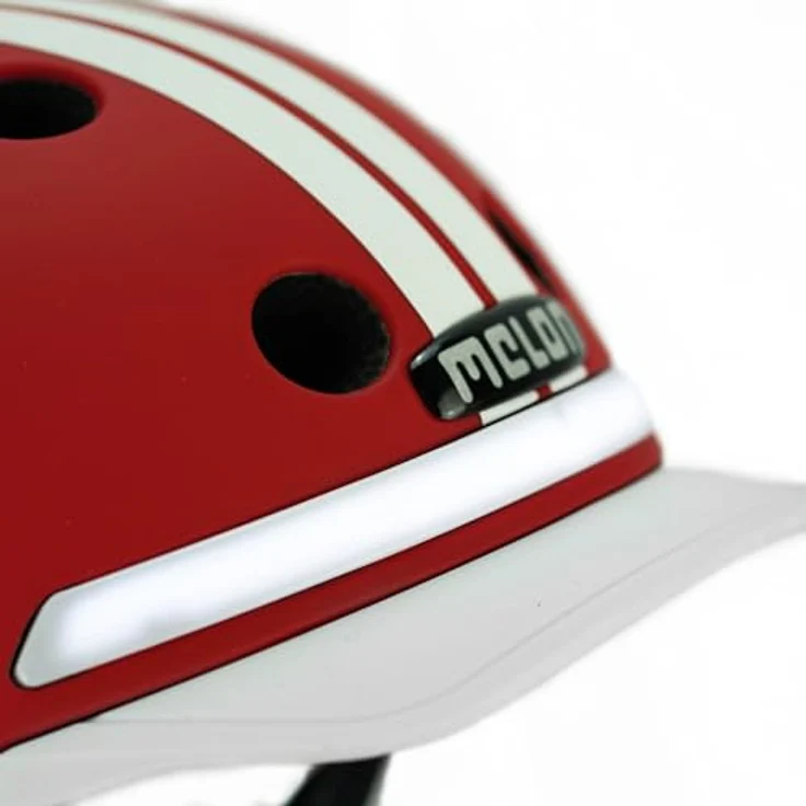 Melon Fahrradhelm E-Series »GT« für Damen & Herren | Cityhelm mit Beleuchtung, Rot – Bild 5